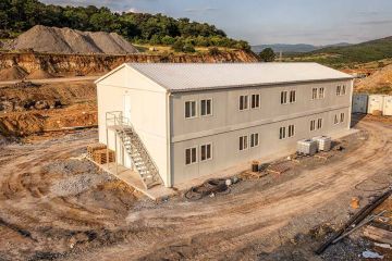 Taş Ocağı Saha Ofisi ve İşçi Tesisleri: Taş ve Agrega Madenciliği İçin Prefabrik Binalar