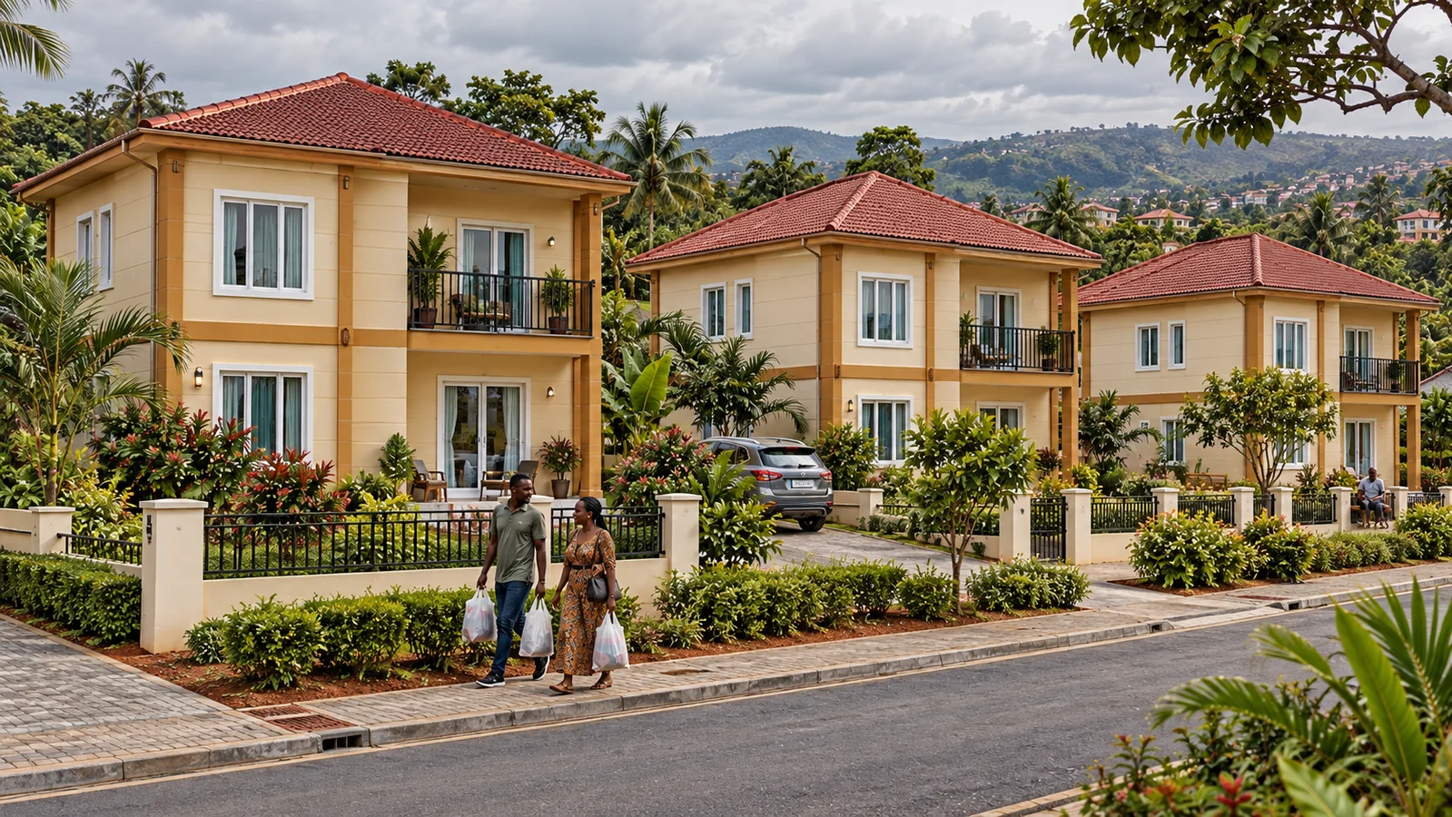Maisons à étage au Cameroun
