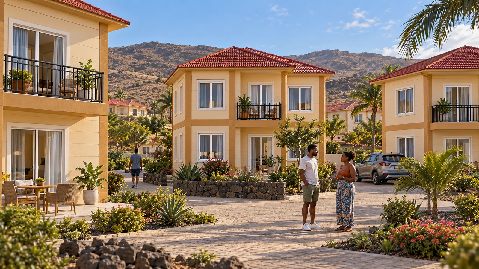 Maisons à étage au Cap-Vert