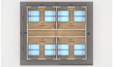 Проект модульного здания под общежитие