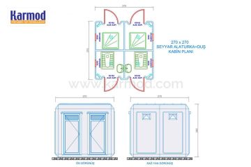 Seyyar Tuvalet ve Duş Planları
