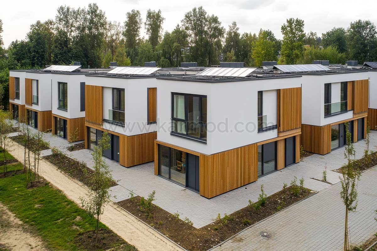 Casa de madeira pré-fabricada