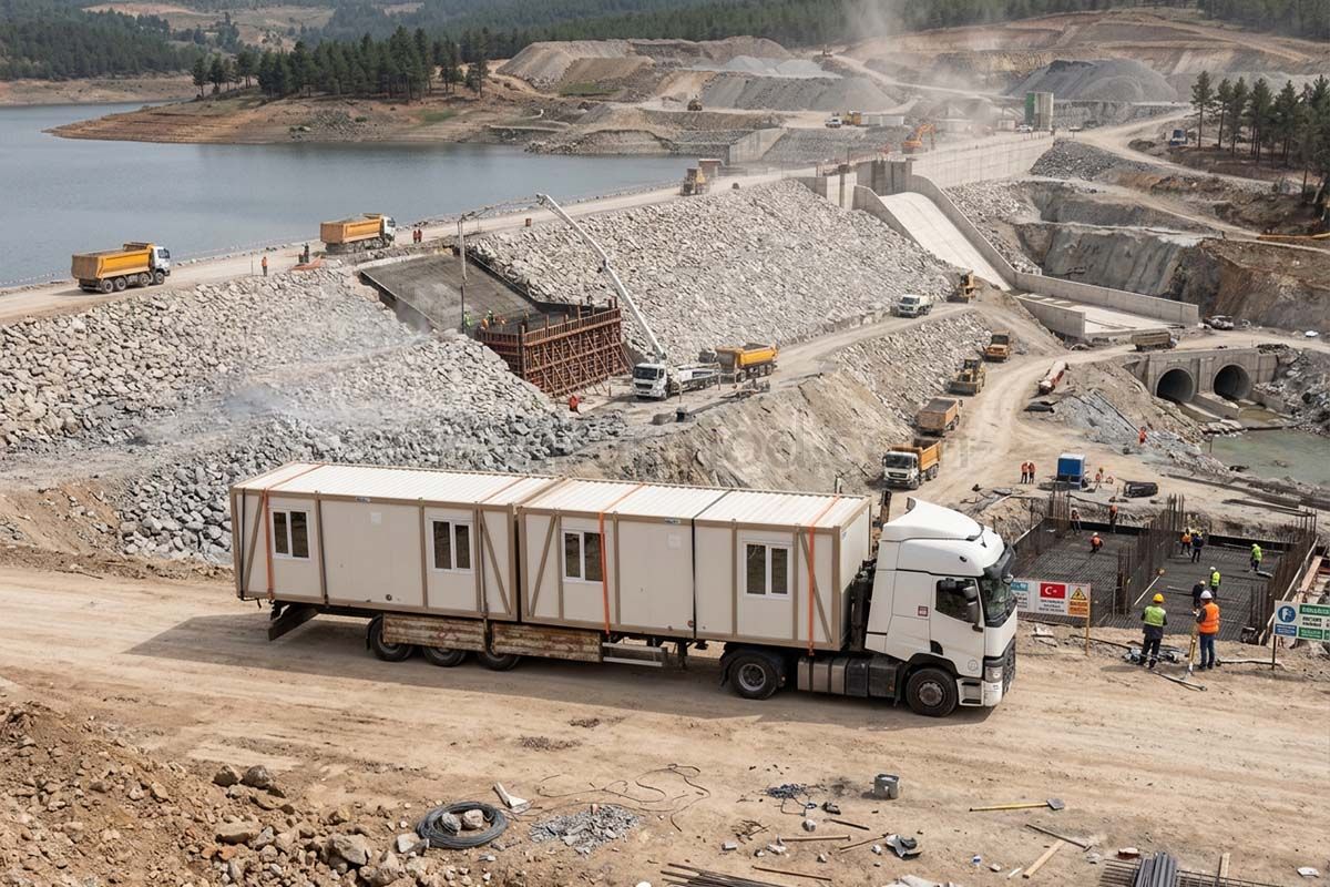 baraj inşaatı konteyner yapıları