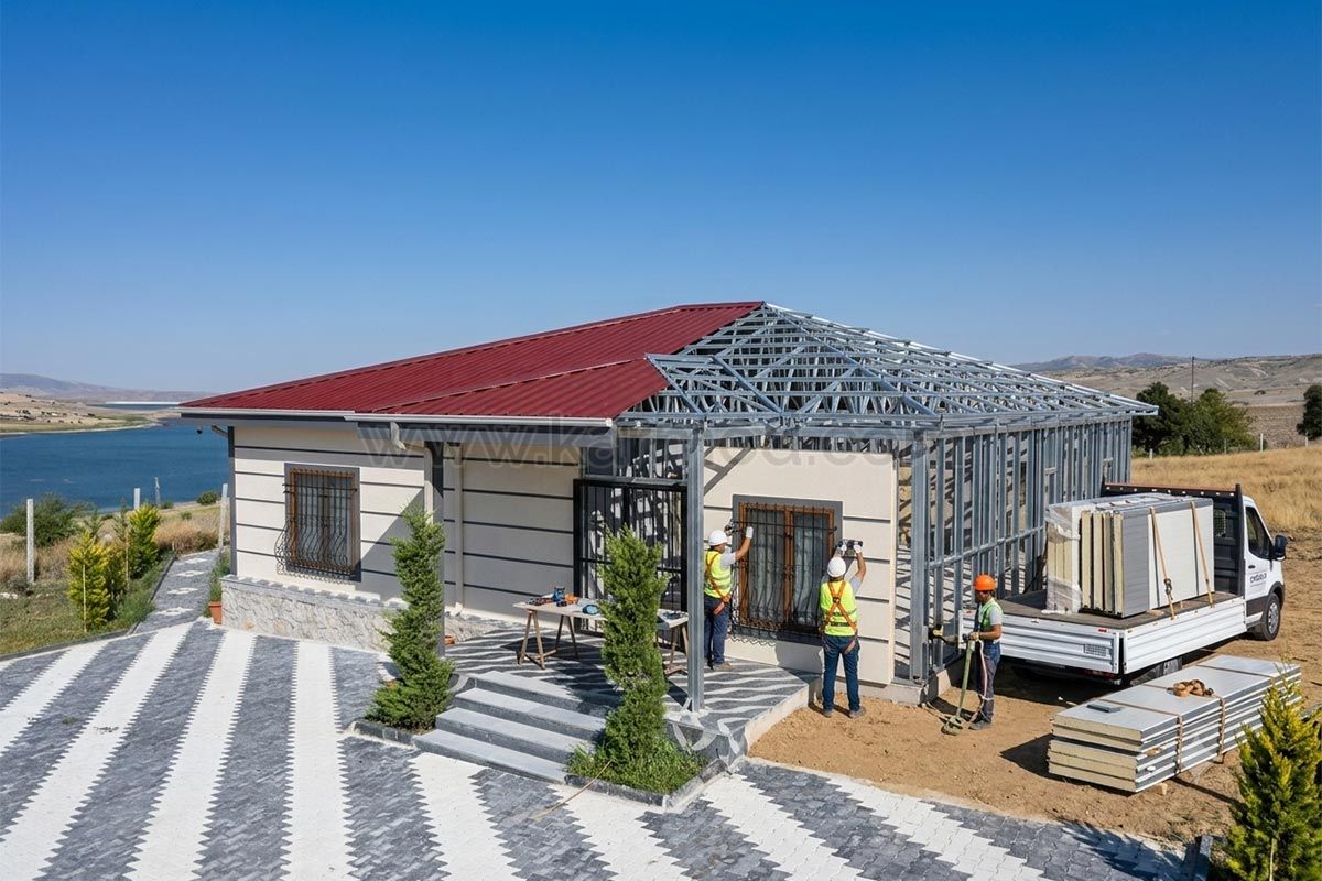Bungalov tarzı prefabrik ev Ankara