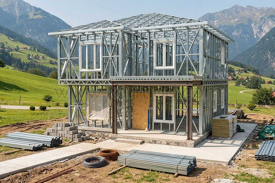 çelik konstrüksiyon villa kurulumu