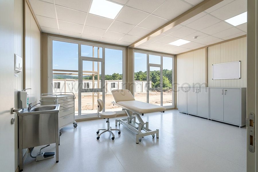 container clinic interior