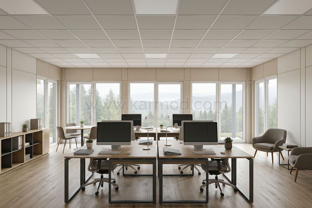 espacios diáfanos en oficinas contenedoras