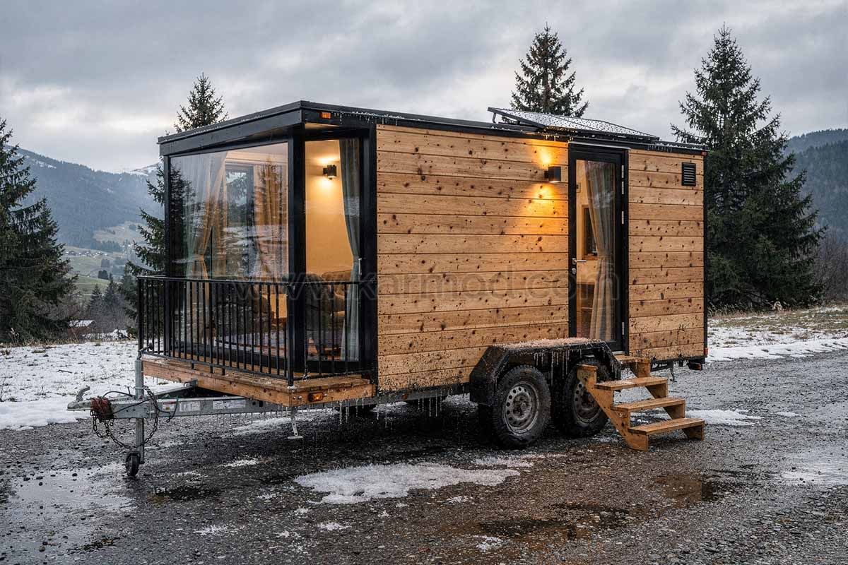 minimalistisches Gartendesign für Tiny Houses