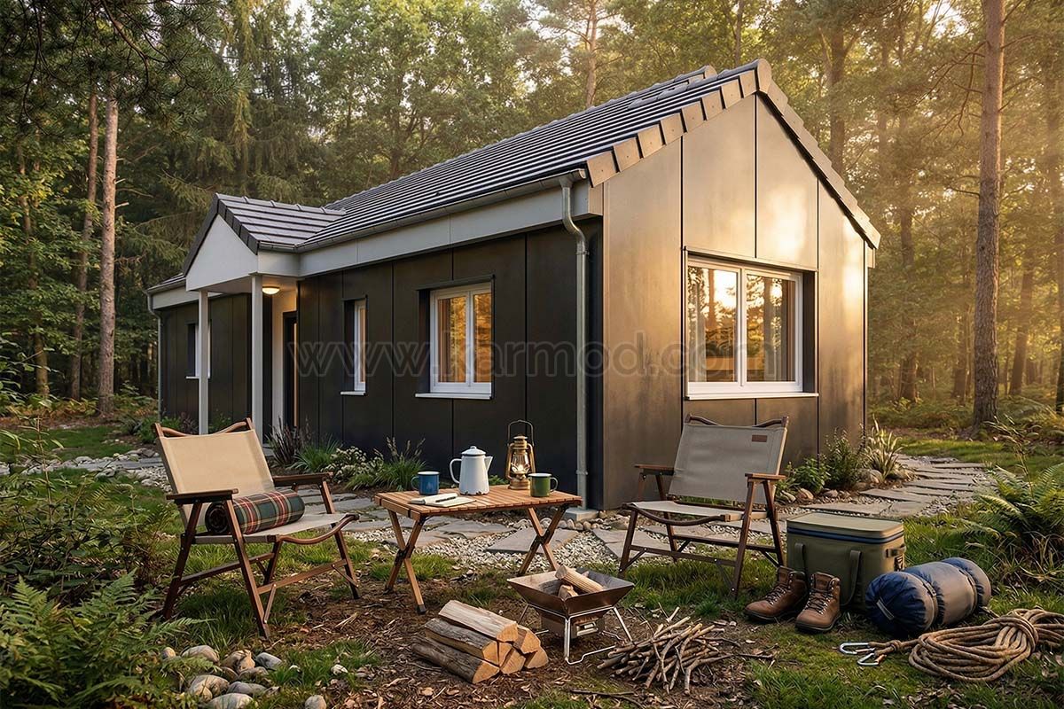 organic farming with a tiny house