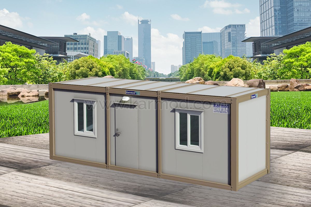 K2002: 2 кімнати, Упакований Контейнер, 2,4х6 м