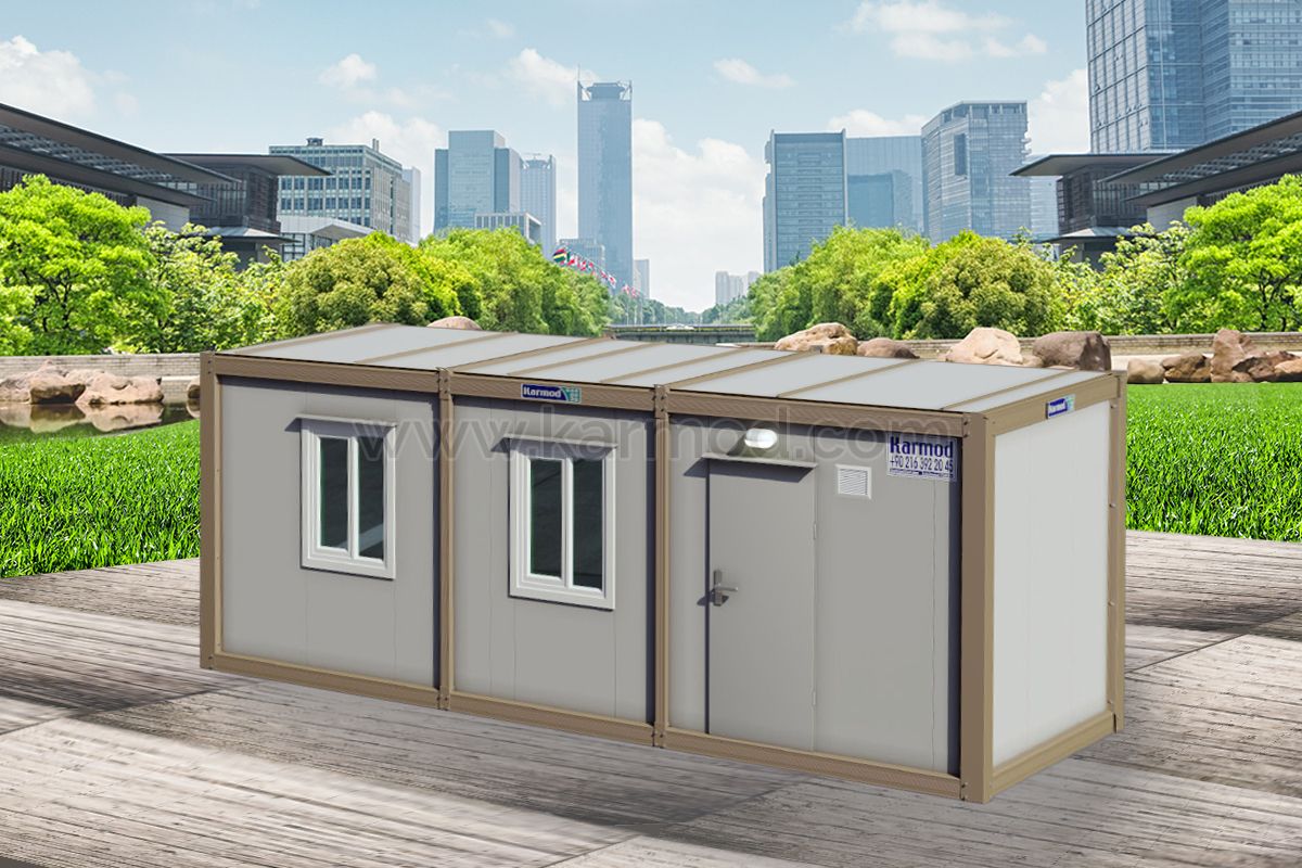 K2005: 1 кімн + душ + туалет, Упакований Контейнер 2,4х6 м