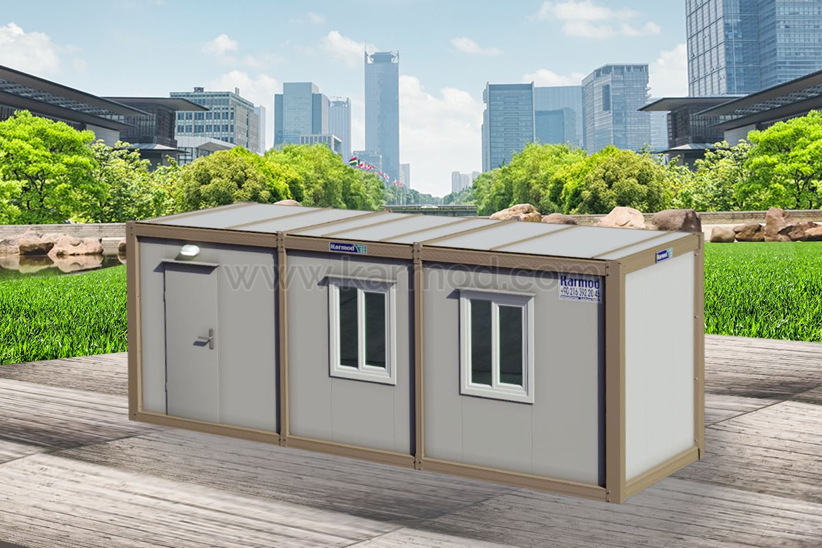 K8001: 1 кімн+душ+туалет+мийка, Контейнер - 2,4х6 м