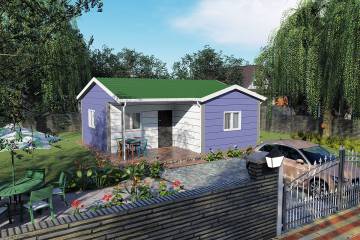 Дуплекс Збірний Будинок 51 м²