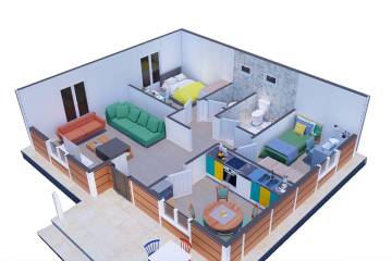 Дуплекс Збірний Будинок 68 м²-1