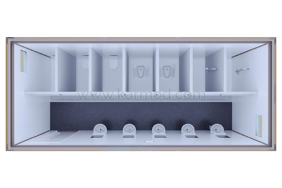 Контейнерный туалет на строительной площадке