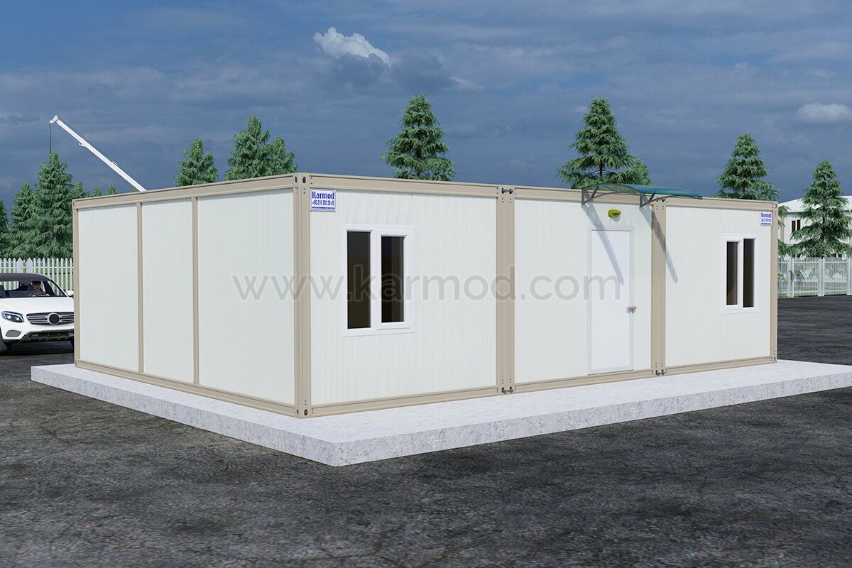 Офисный контейнер без крыши на 2 человека