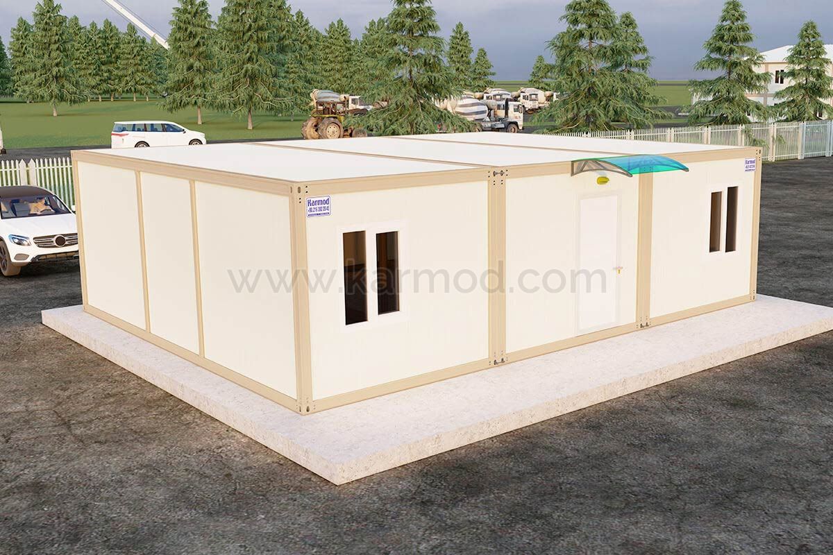 Офісний контейнер без даху на 2 особи