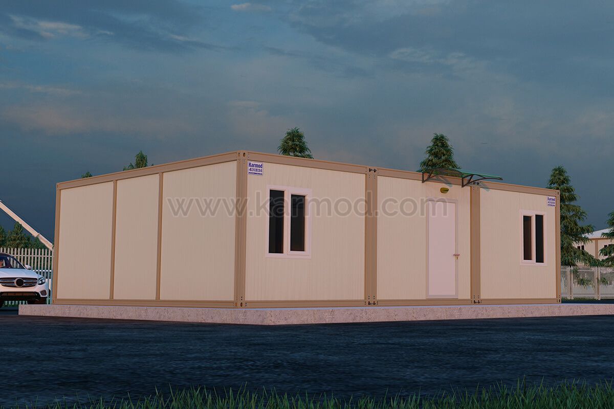 کانتینر اداری بدون سقف برای 2 نفر