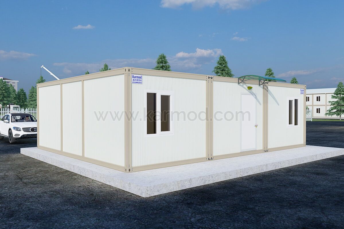 کانتینر اداری بدون سقف مخصوص دو نفر