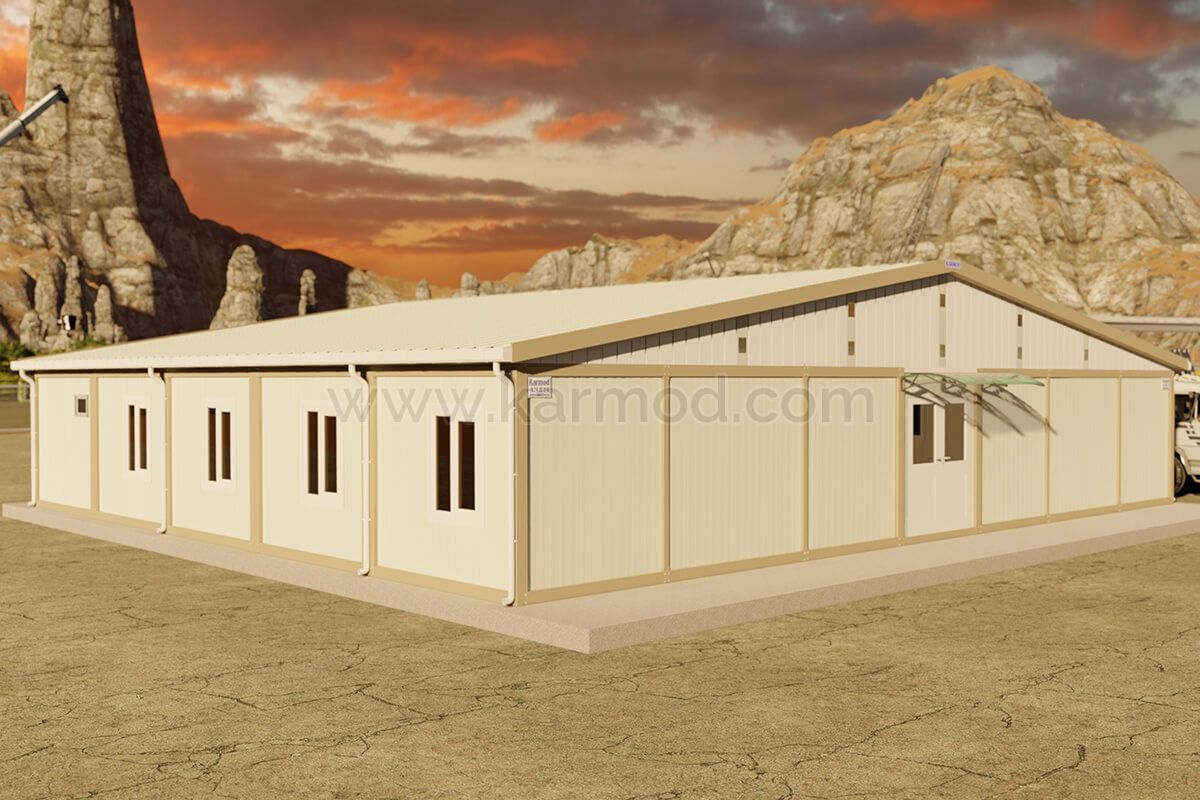 حاوية سكن عمال تتسع لـ 32 شخصًا