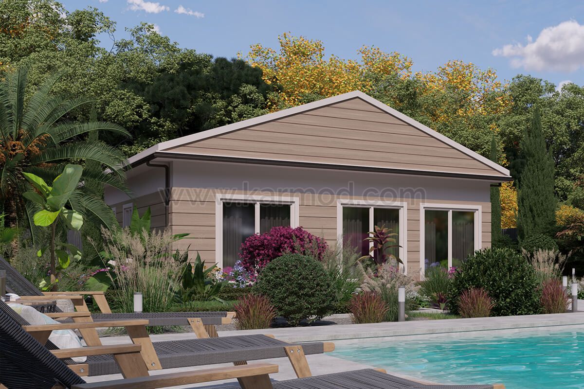 Одноэтажный стальной дом 9