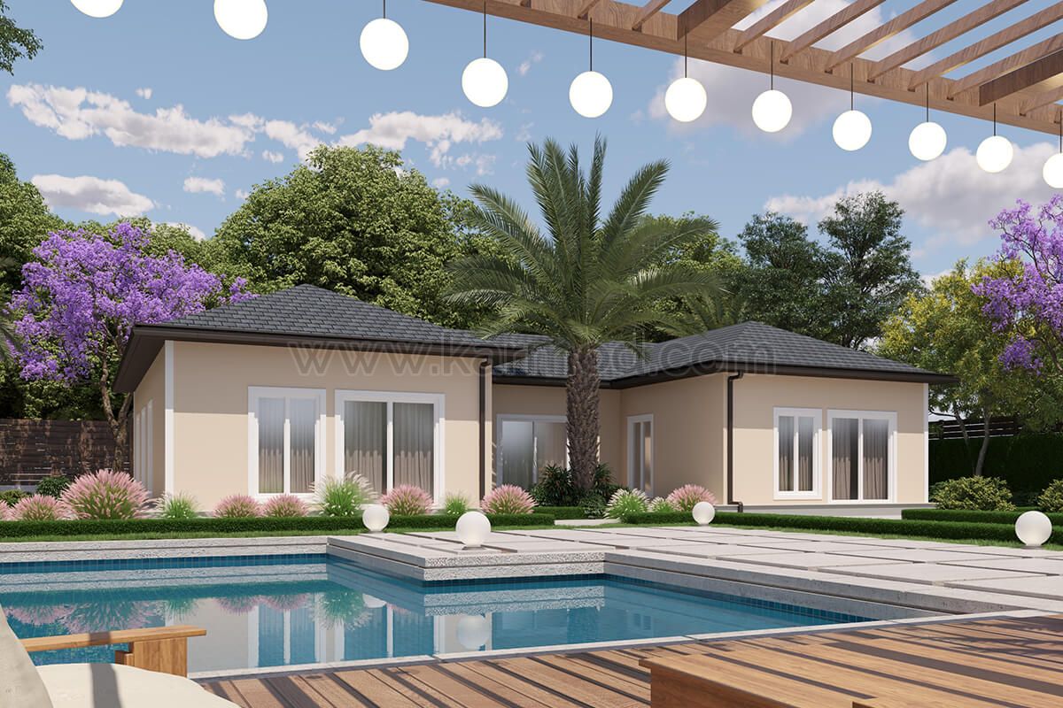 Одноэтажный стальной дом 11