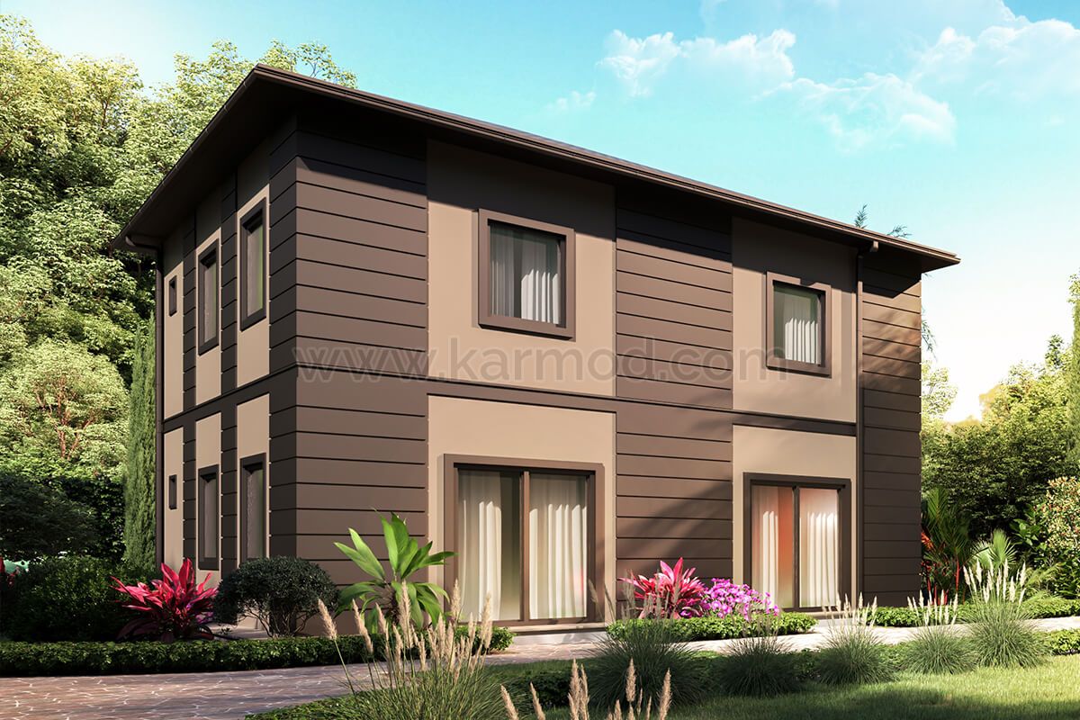 Двоповерховий сталевий будинок 1