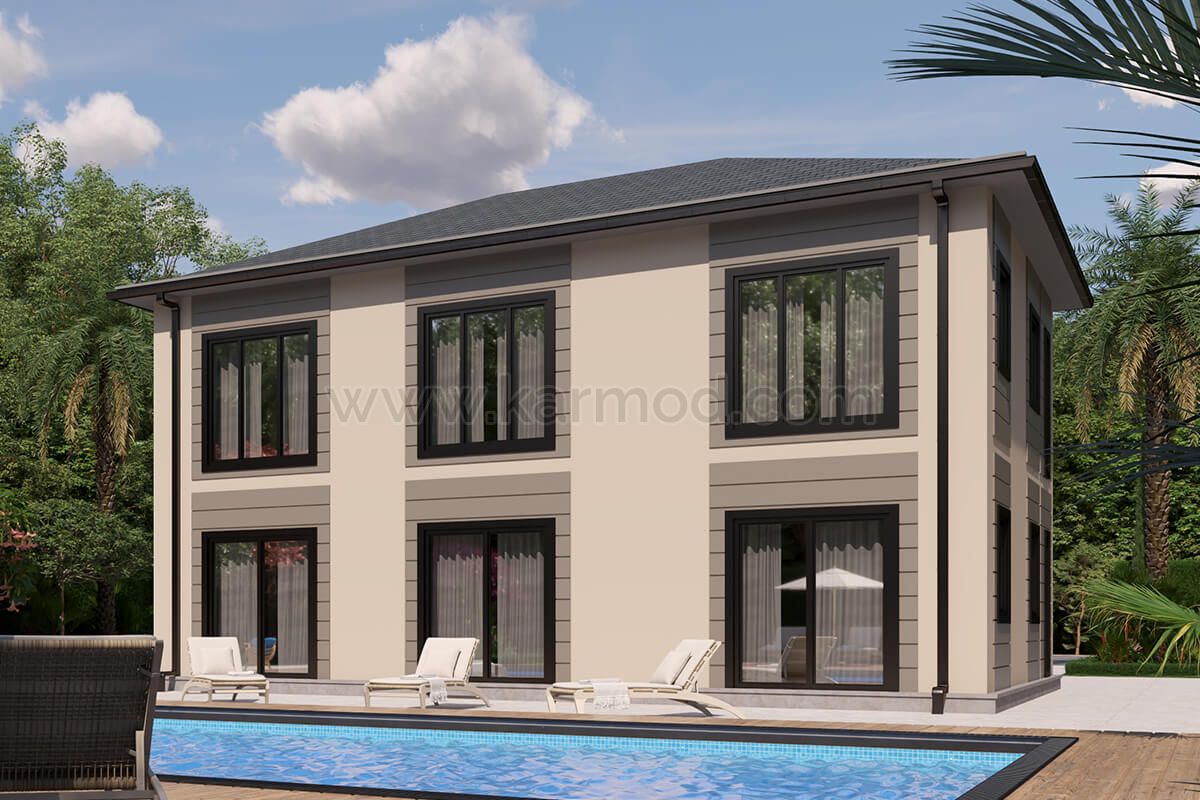 Двухэтажный стальной дом 2