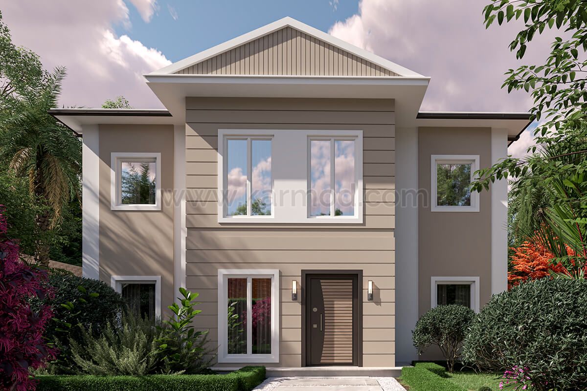 منزل فولاذي مزدوج الطوابق 4