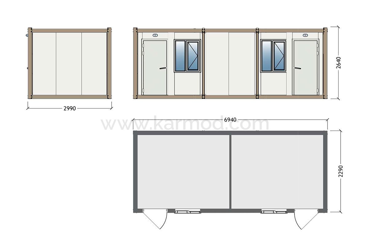 Bungalow De Chantier K 2001 Batiment Et Bureau Pr fabriqu Bungalow De Chantier K 2001 Batiment Et Bureau Pr fabriqu