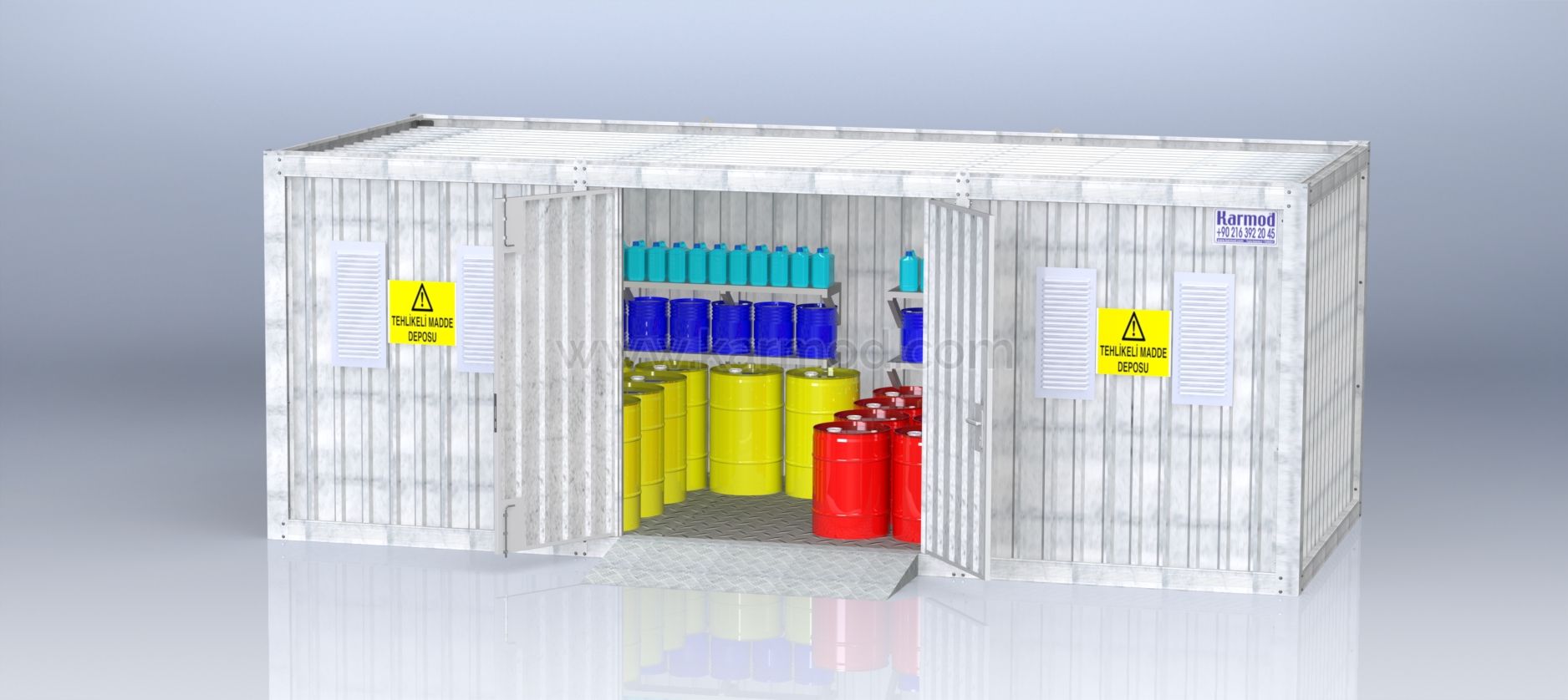 Проект контейнерного складу для зберігання хімічних та небезпечних відходів